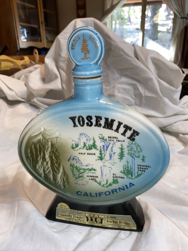 VTG 1967 Jim Beam Ceramic Whiskey Decanter Yosemite National