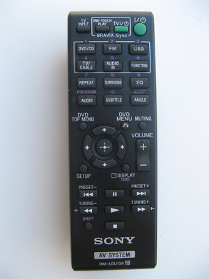 SONY RM-ADU138 ORIGINAL AV SYSTEM REMOTE DAV-TZ140 DAVTZ140 HBD-TZ140 HBDTZ140