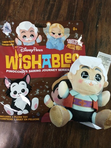 Disney Parks Geppetto Pinocchio's Daring Journey Wishables Plush