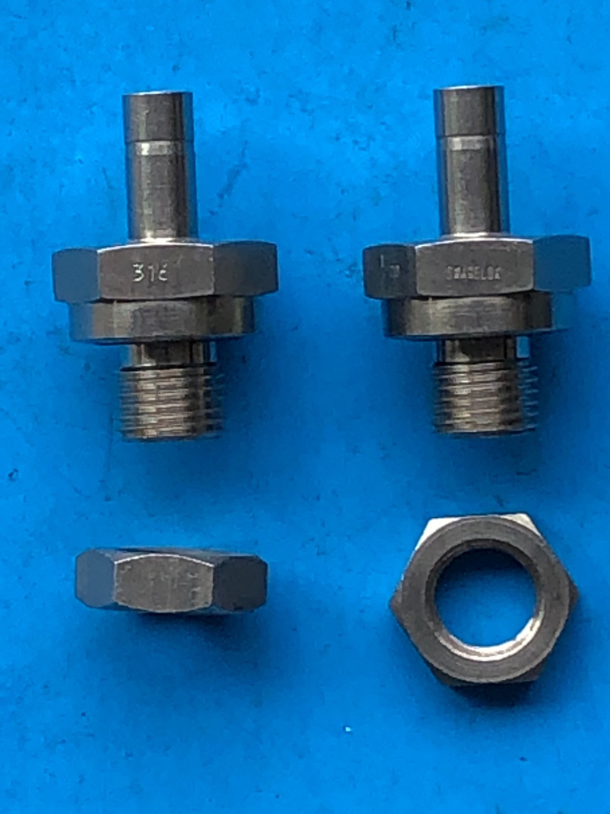 2 -SWAGELOK MALE ADAPTER  5/16 od Tube 1/2-20  316  S/S