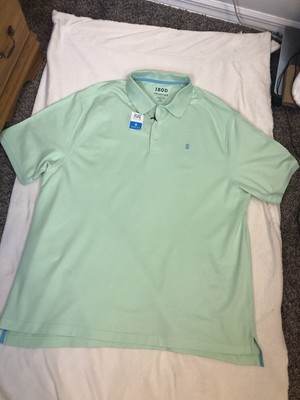 new with tags izod sport flex polo big & tall 2 XL 54x34 light green cotton