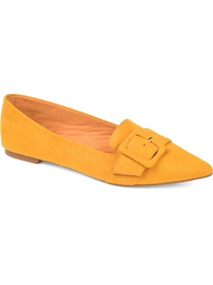 

JOURNEE COLLECTION Женские желтые лоферы без застежек Audrey с острым носком на мягкой подкладке, Желтый, AUDREY-LOAFER