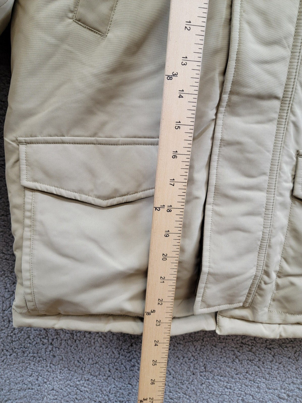 Polo Ralph Lauren Artificial-fur-Trim Down Parka Jacket Big Boys M (10-12) Khaki - Picture 8 of 18