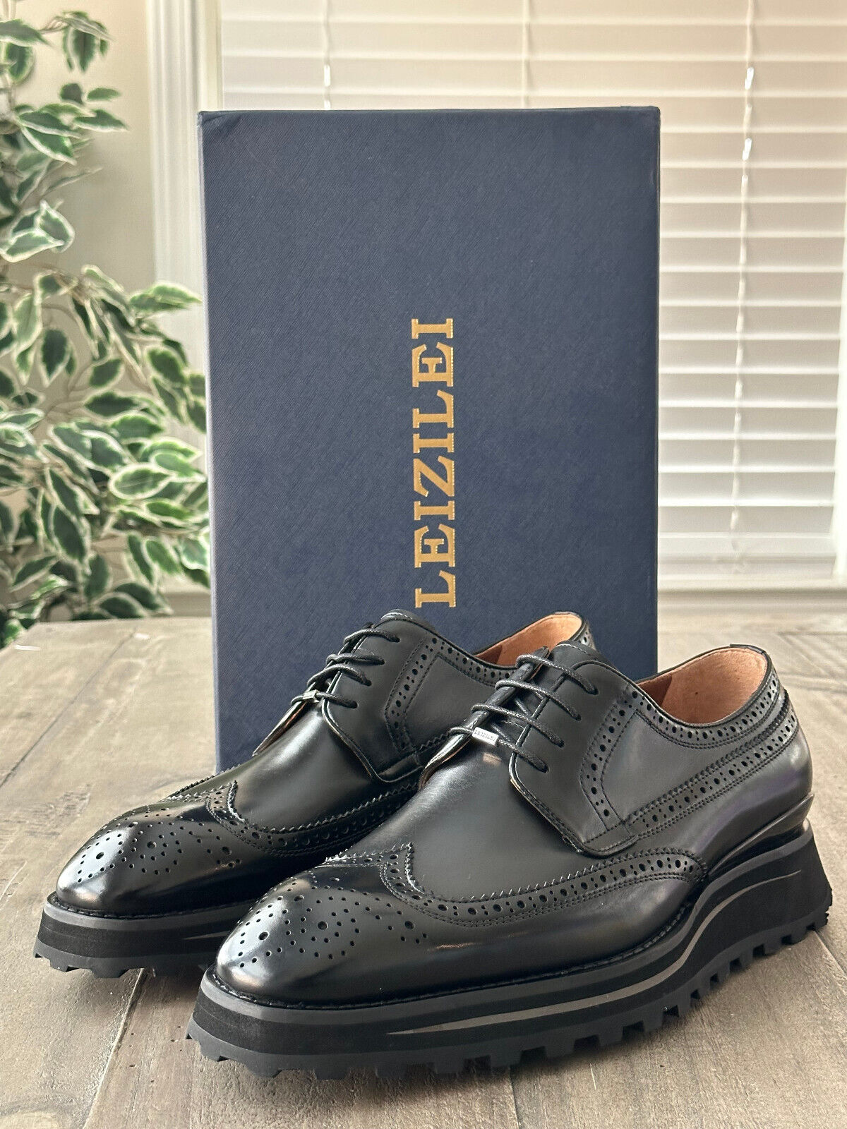 Leizilei Men’ US 9.5 Highme Derby 90006C Fetal Calf Leather Handmade Shoes Black Leizilei Men’ US 9.5 Highme Derby 90006C Fetal Calf Leather Handmade Shoes Black