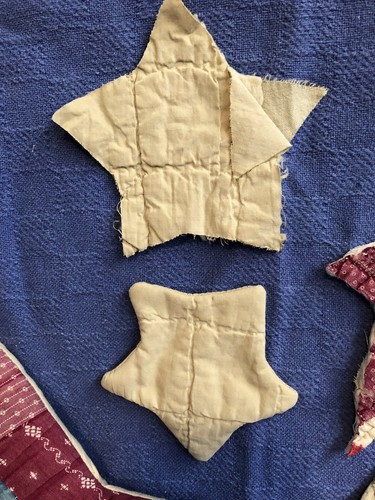 Gathering Of Vintage Quilt Stars for projects, sewing, crafts, accents,Americana