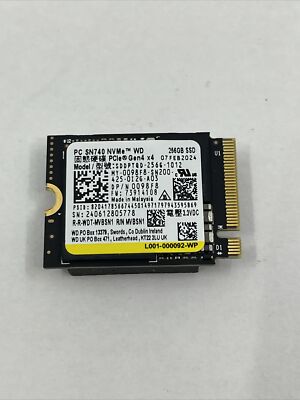 Western Digital 256GB NVMe PCIe Gen4 x4 M.2 2230 SSD - SN740