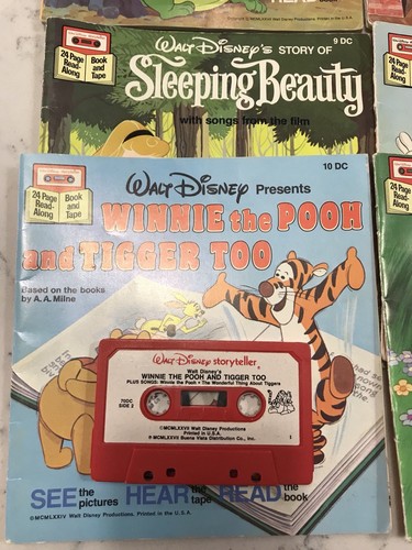 SEE HEAR READ Lot of 16 Books And 8 Tapes Complete Walt Disneyland Vista Vintage
