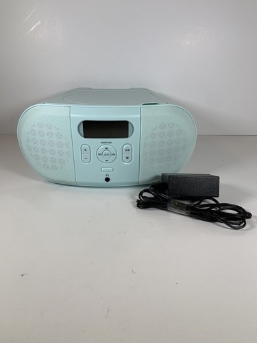 Groove Onn Portable AM/FM/CD Boombox Blue Boom Box AC/DC PowerCord Included