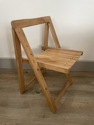 Vintage Trieste Folding Chair by Aldo Jacober for Bazzani (3 Available) Wooden