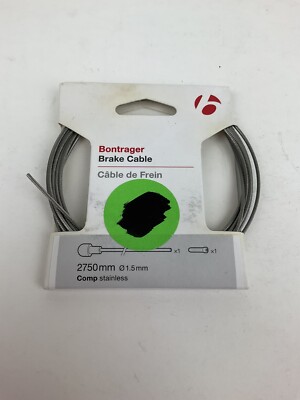BONTRAGER Brake Cable 2750mm L x 1.5mm Elite Low Friction Stainless New