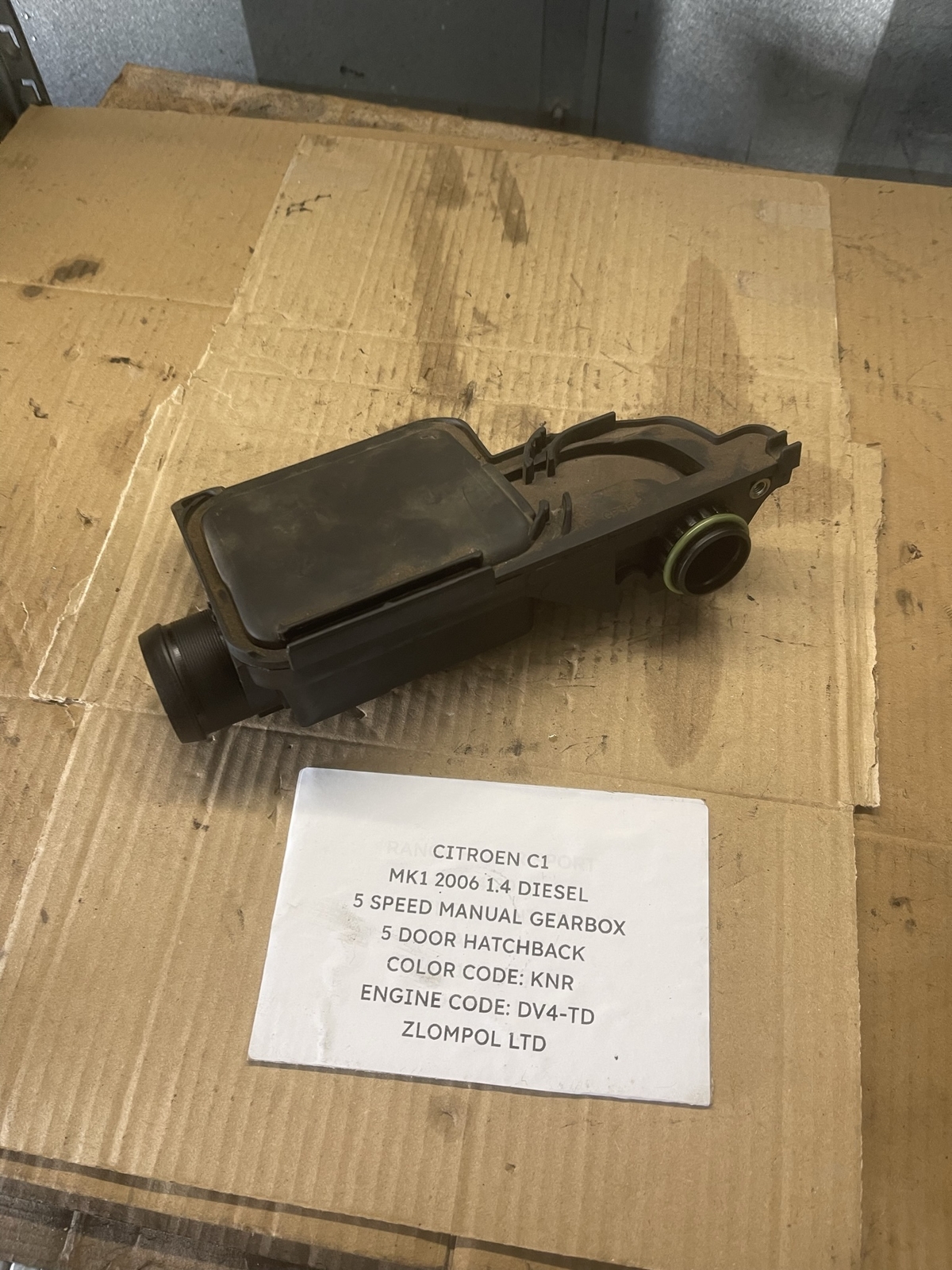 Citroen C1 Mk1 2006 1.4 Diesel - Turbocharger Air Filter 9647507680 9650712480E4