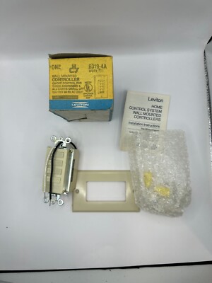 Leviton 6319-4A Wall-Mounted Electronic Controller Ivory On/Off 120VAC 2 Watt