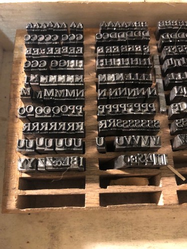 Letterpress Metal Type 9 Pt lead alphabet block printing press print
