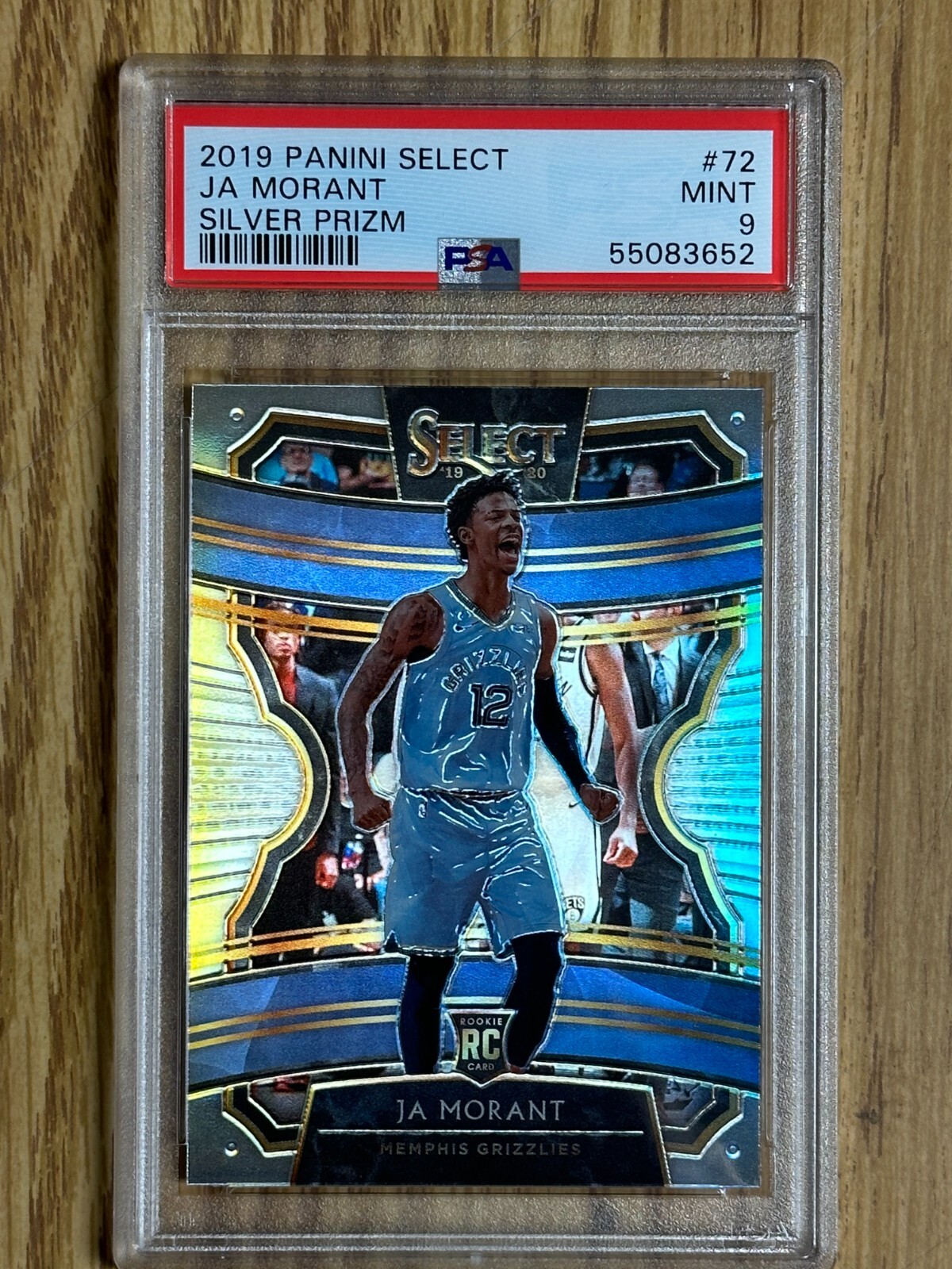 2019 Panini Select Silver Prizm Ja Morant Rookie #72 PSA 2019 Panini Select Silver Prizm Ja Morant Rookie #72 PSA