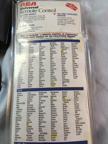 New RCA Universal Remote System Link 3 RCU1300 Controller