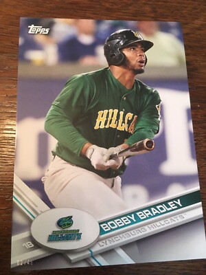 2017 Topps Pro Debut Jumbo 5x7 Bobby Bradley Hillcats 65 #'d 02/49