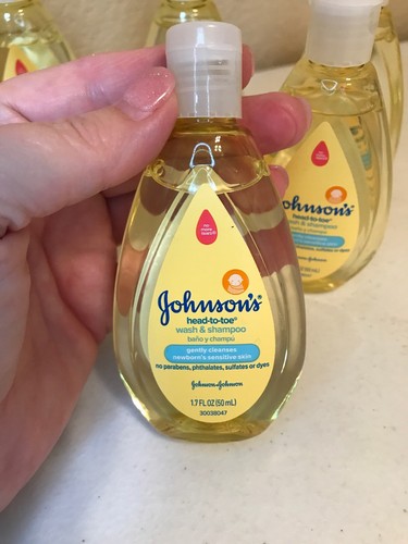 Lot of 12 Johnson's Head-To-Toe Baby Body Wash Shampoo Travel Size Bottles