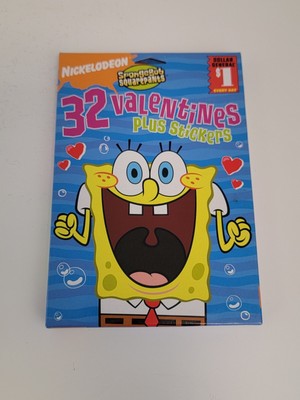 2005 SPONGEBOB SQUAREPANTS 32 Valentine Cards Plus Stickers Nickelodeon Viacom