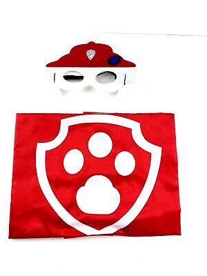 Paw Patrol Marshall Kid Costume Cape and Mask for Paw Patrol Birthday Party 