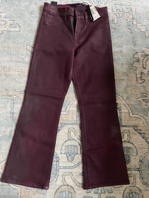J Brand Sz 27 NWT Burgundy Selena Stellar Courant Cropped $268