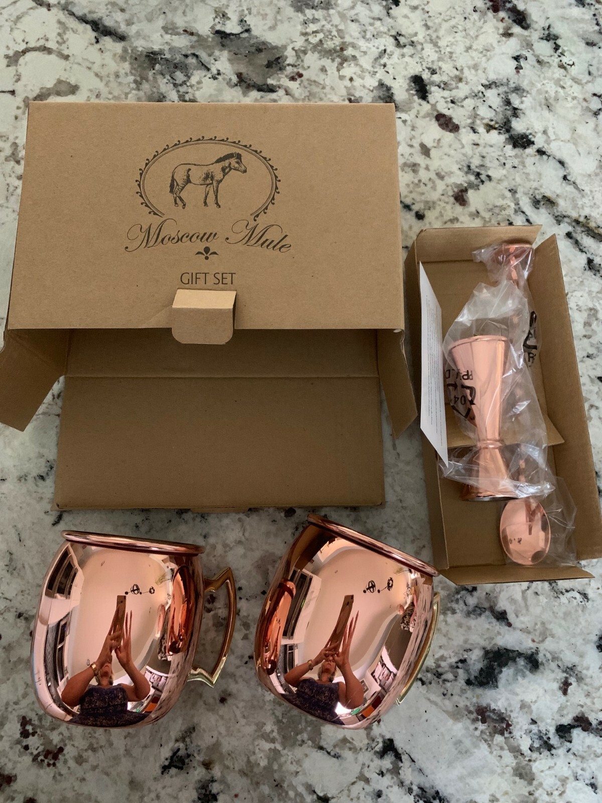 Moscow mule gift set (2 mugs) - brand new in a box