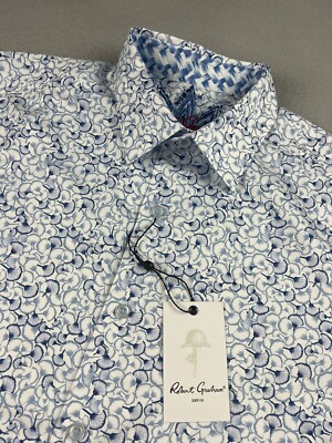 ROBERT GRAHAM Men s Wickshire Shirt Short Sleeve Sz S NWT