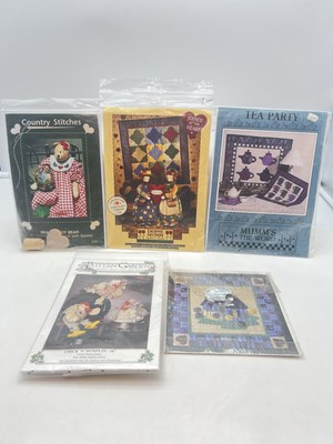 Sewing Crafts Mixed Lot Of 5 Chickens Bear  Dolls Placemats