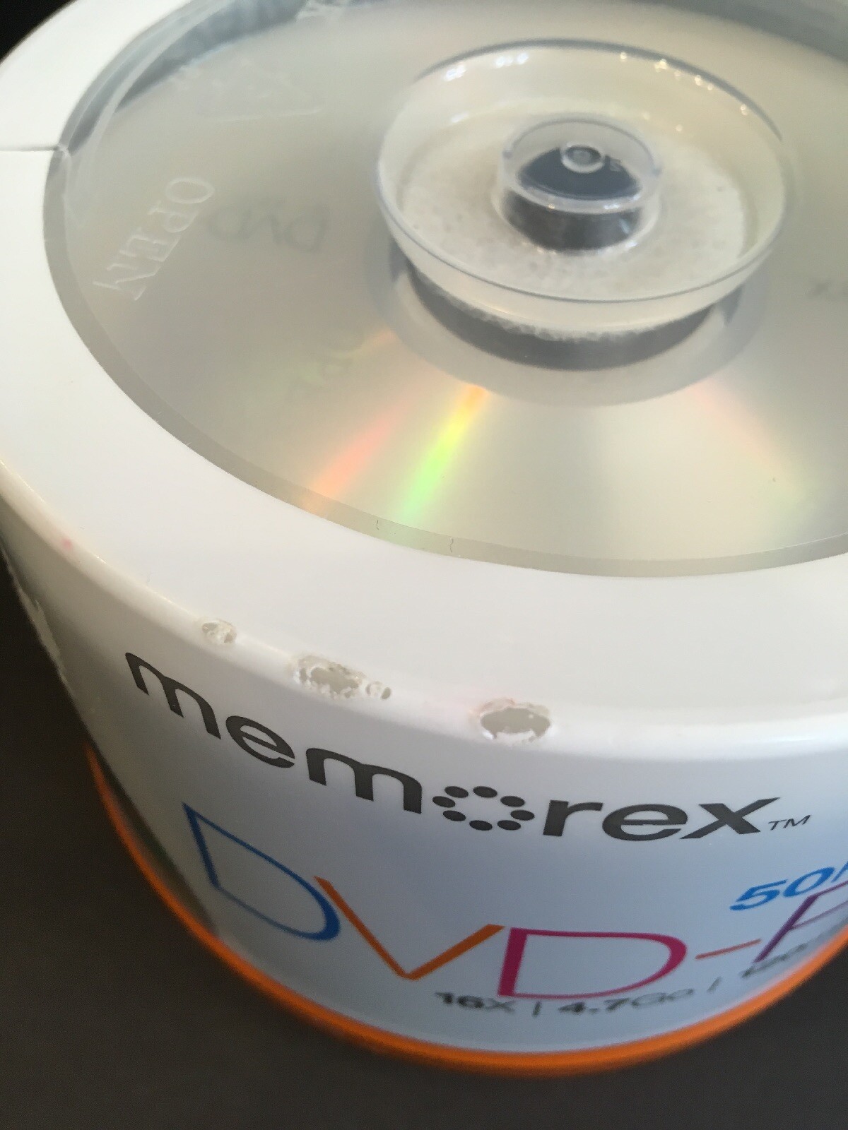 Memorex 50 Pack DVD-R 16X 4.7GB Spindle Paq 120 Minutes Video Audio Blank Media