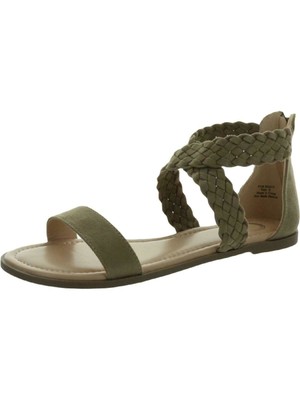 JOURNEE COLLECTION Женские бежевые босоножки Lucinda с круглым носком с плетеным ремешком 10