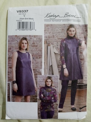 Vogue Kathryn Brenne Pattern V9337 Top Pullover Tunic Pants Misses Uncut 4-14
