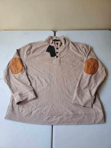 Vodikar 1/4 Button Corduroy Sweater Sweatshirt Men's 2XL XXL