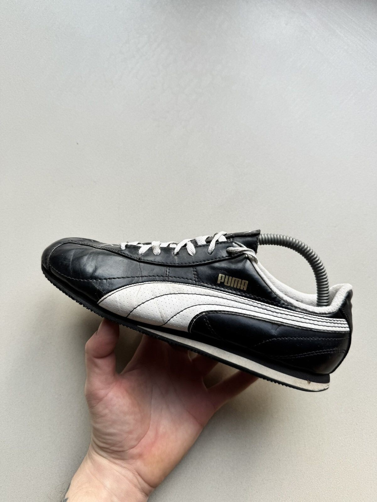 00's PUMA archive スニーカー　27cm TECH y2k Vintage PUMA Y2K 00's Archives Moto White Leather Made in