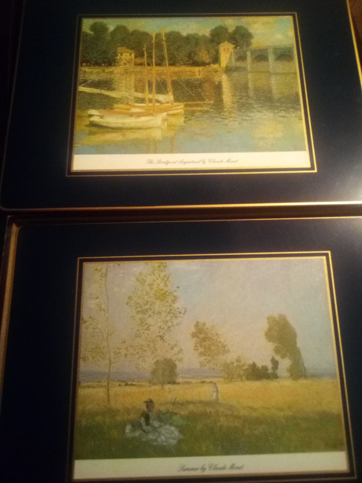 Lady Clare Traditional Place Mats Claude Monet 4-piece Collection