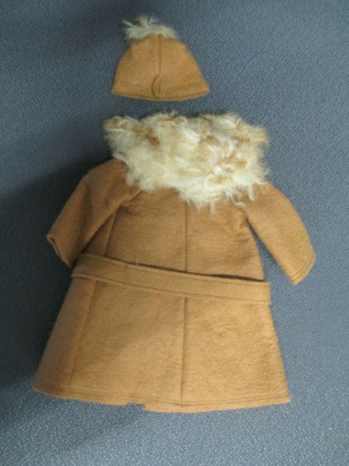 Vtg 1964-66  Brown IT'S COLD OUTSIDE #0819 Barbie Doll Felt/Fur Coat & Hat Nice!