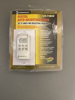 Intermatic Digital Auto Adjusting Sun Timer SS8C Programmable-Open Box