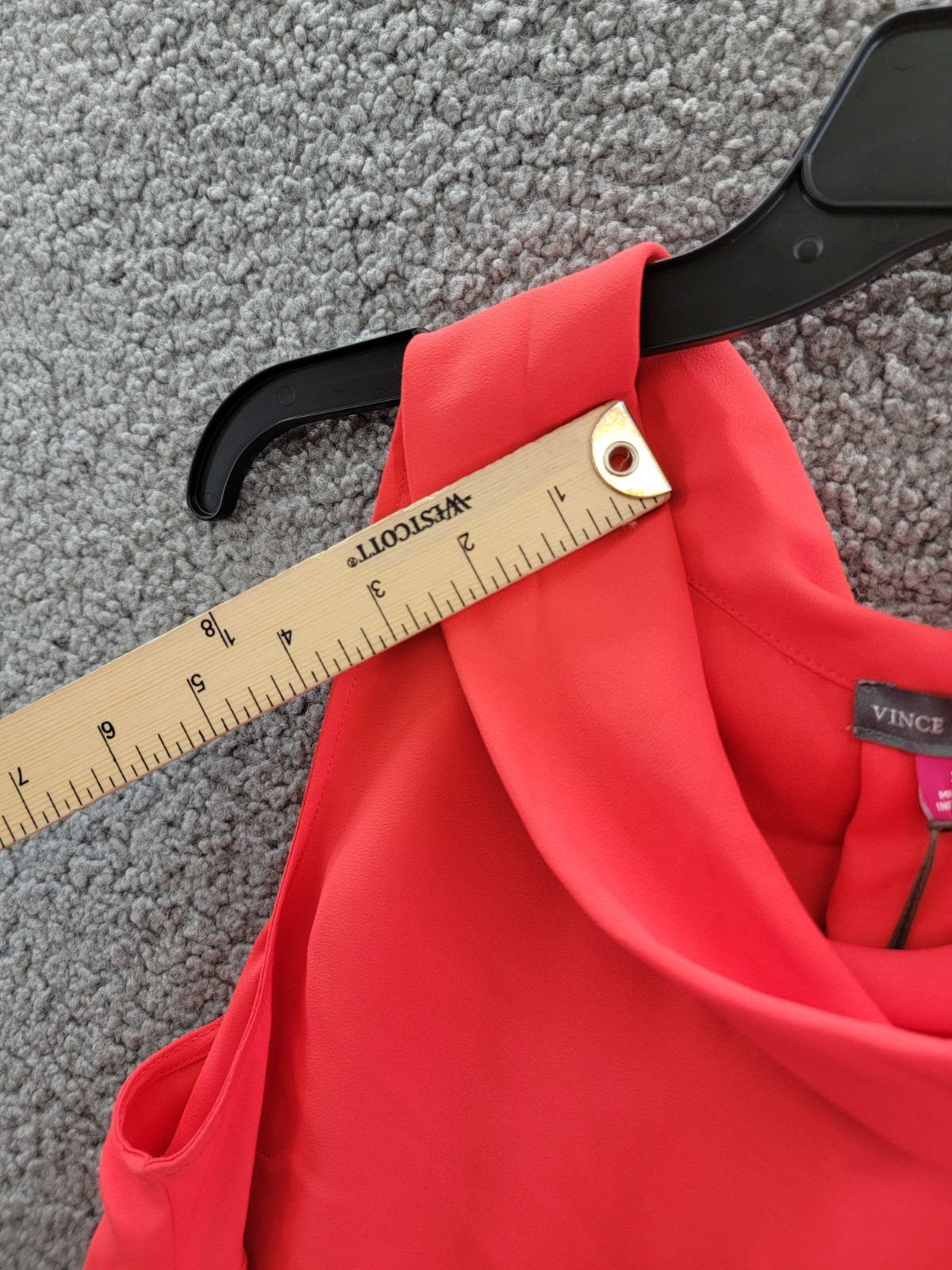 Vince Camuto Sleeveless Cowl Neck Top Women's S Tulip Red Keyhole Back Pullover - Picture 8 of 15
