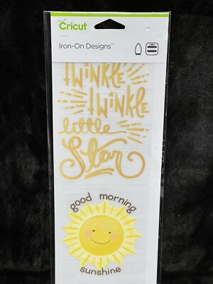Cricut 2017 Iron On Design ''Twinkle Twinkle Little Star'' NEW IN PACKAGE