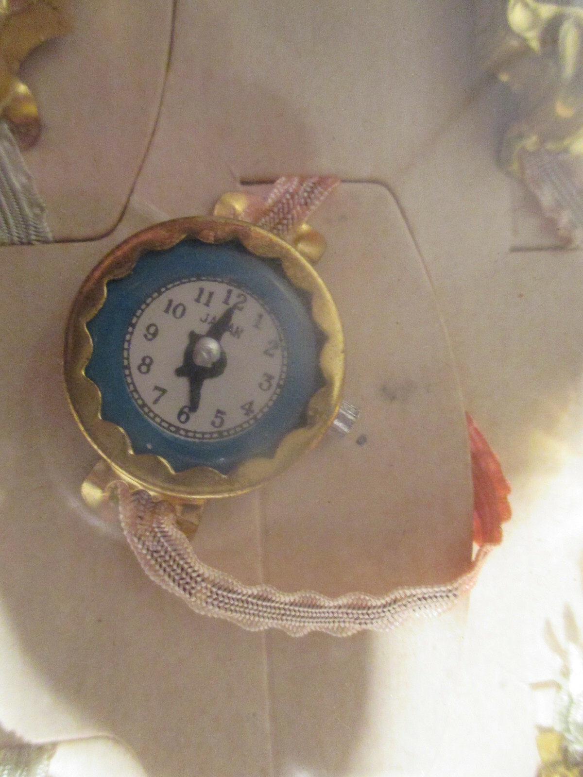 Antique Disney Style Children's Toy Watch Display Card of 12 Toy Watches.