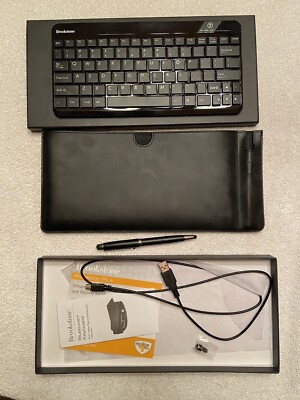 Brookstone Executive Bluetooth Keyboard & Stylus Set with Leather Sleeve