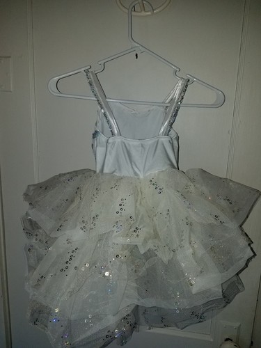 Revolution Dancewear White Dress Outfit Sz MC