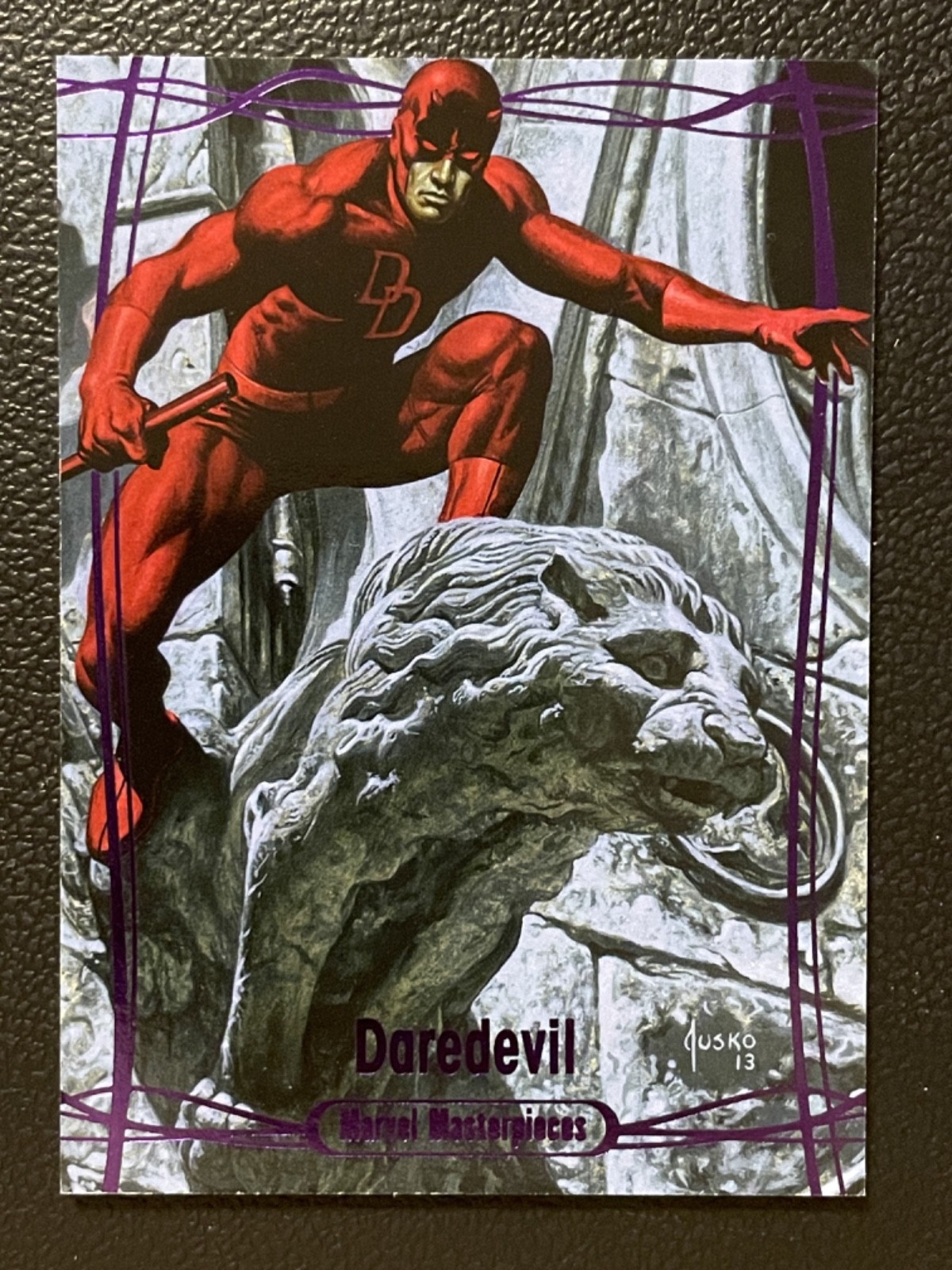 2015 Upper Deck Marvel Masterpieces Purple #78 Daredevil 57/199