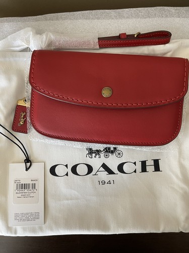 COACH ESB.1941 レザーリード 🌞COACH 1941 F19282 MAGENTA PINK LEATHER C-STITCH TOP ZIP