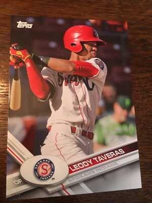 2017 Topps Pro Debut Jumbo 5x7 Leody Taveras Indians 99 #'d 07/49