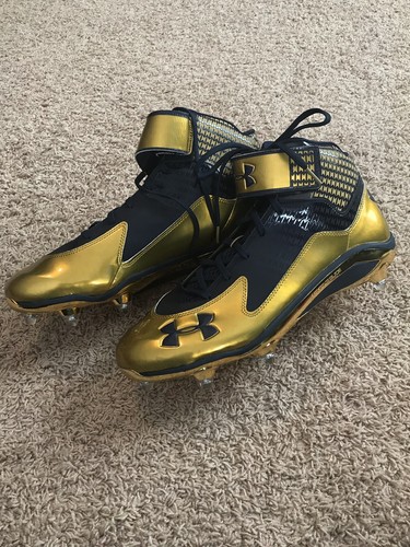 Notre Dame Irish Football Under Armour Team Issued 2014 Cleats New Size 15 ND