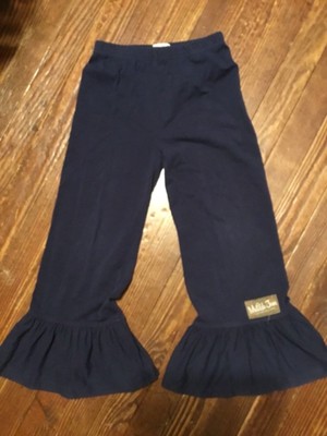 Matilda Jane Size 6  Navy Blue Big Ruffle pants