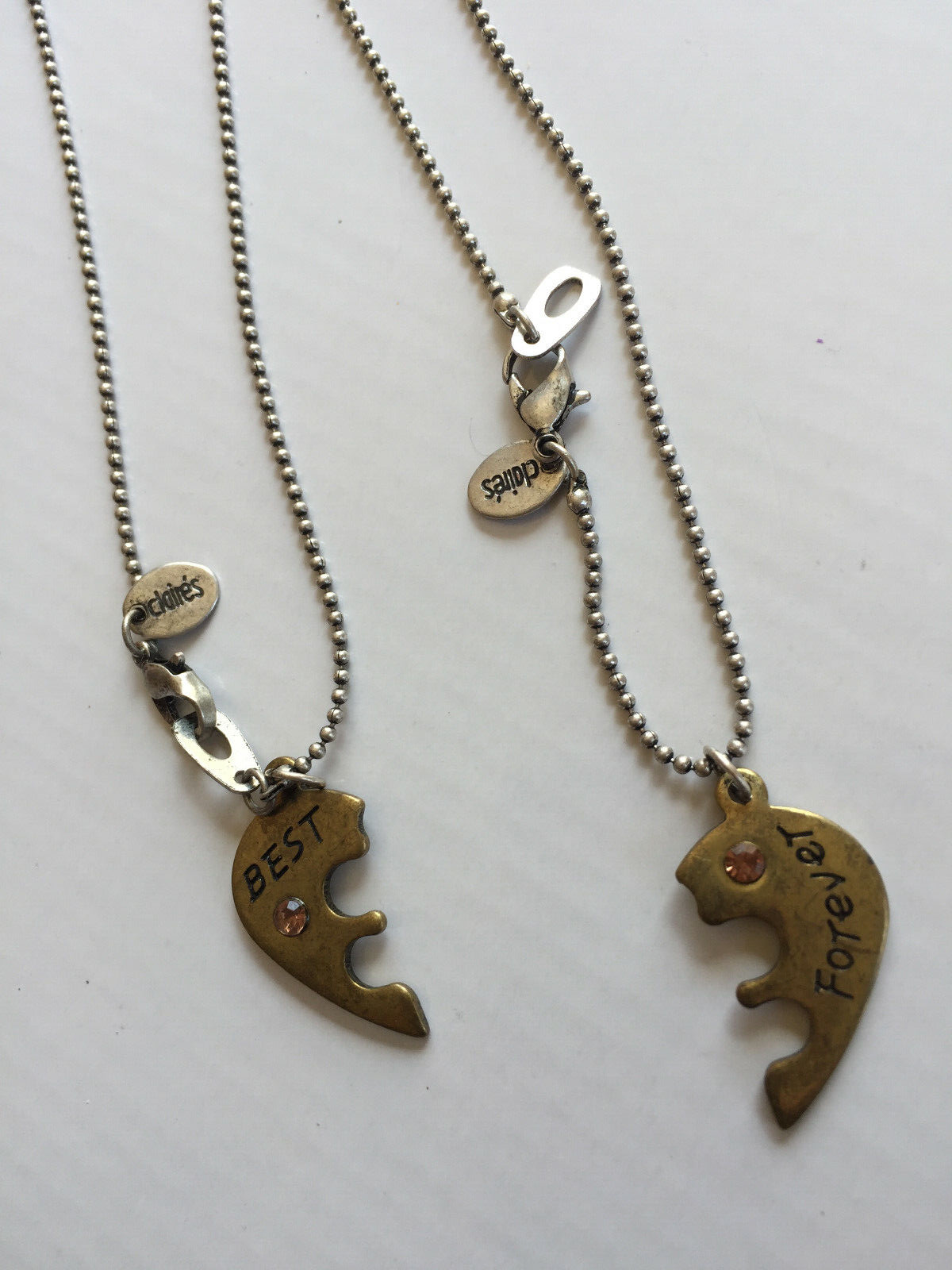 Cool Style Comfortable Casual Look Claire's Pair of Metal Fish Pendent Necklaces