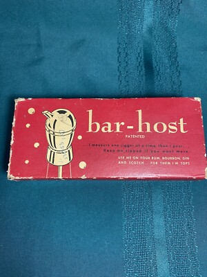Bar-Host by Anchor Vintage Chrome Liquor Jigger Pourer Stainless Steel 1950 s
