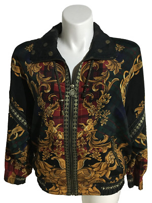 Active Elements Windbreaker Jacket Women's Sz. M Bomber zip up Jacket Vintage