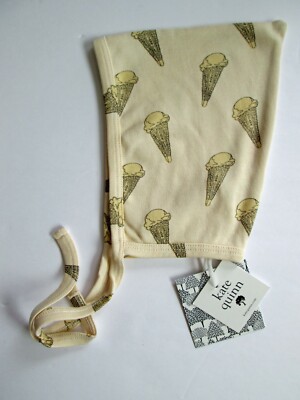 NEW Kate Quinn Pilot Elf Hat 12-18 m. Ice Cream Waffle Cone Baby Organic Aviator