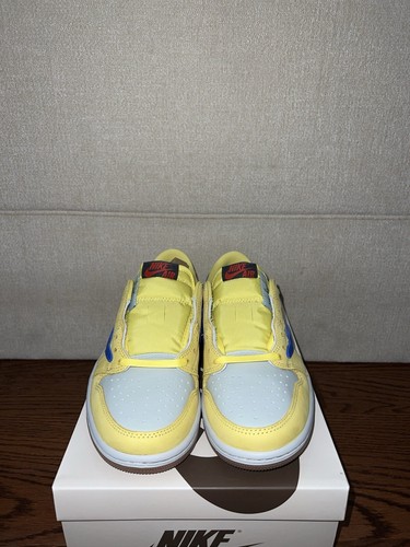 Pre-owned Jordan Travis Scott X Air  1 Retro Og Sp Low Canary Dz4137-700 Us Size 7w/5.5m✅ In Yellow